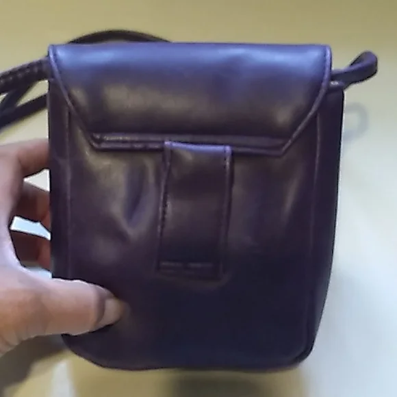 Vintage, Small Purple, Cross Body,  handbag, Strap, removable, Purple, Zipper - Picture 2 of 9